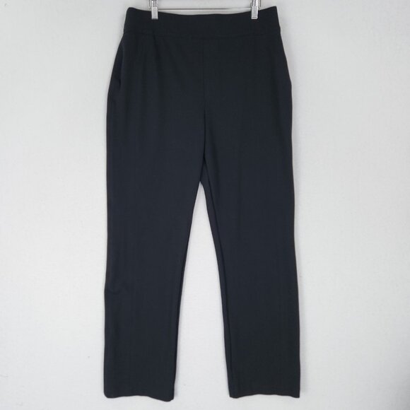 Spanx Pants Womens 1X Tall Black Perfect Pant High Rise Slim Straight Leg Ponte - Picture 1 of 12